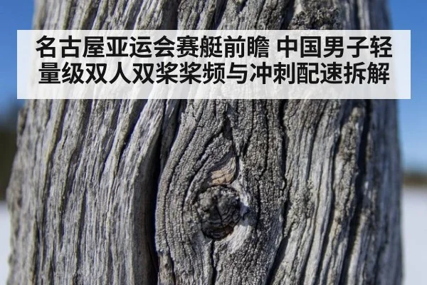 名古屋亚运会赛艇前瞻 中国男子轻量级双人双桨桨频与冲刺配速拆解 - jiuyou game